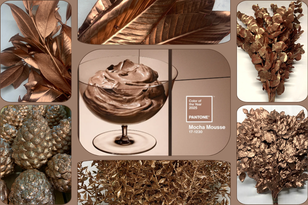 Fogliame Colorato in Rame Metallizzato: Perfettamente Abbinato al Mocha Mousse Pantone 2025
