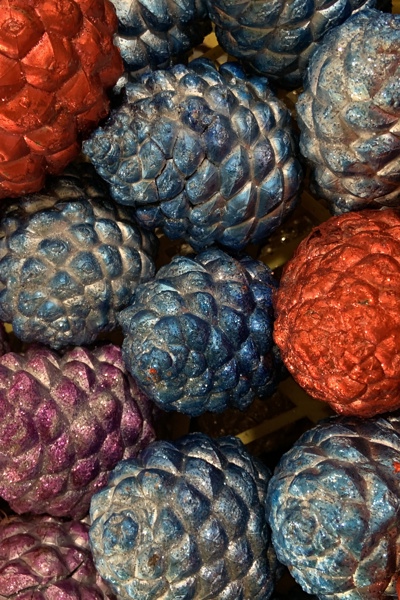 Pigne metallizzate colorate